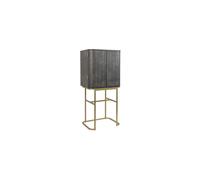Commode en bois gris, 2 portes, 1 tiroir, haute - Bold Monkey, Morgana snake - 62x45x135 cm