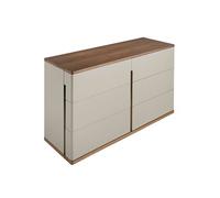 Commode en bois gris et noyer 7168C, 135 x 48 x 76