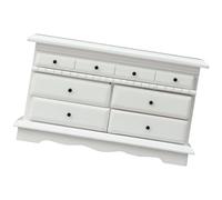 Commode en bois pour maisons de poupées à l'échelle 1/12 avec plusieurs tiroirs Meuble de rangement miniature en bois