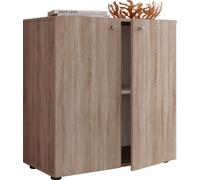 Commode en bois VCM | Dimensions commode env. H. 75 x L. 70 x P. 36 cm | Sideboard avec étagères pratiques | 2 portes battantes - Vandol 1