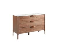 Commode en fibre de verre effet marbreet 7044C, 120 x 45 x 80 cm -