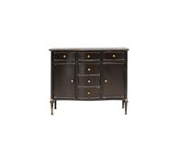 Commode en métal noir, 6 tiroirs et plus, 2 portes - Chehoma, Orléans - 101x43x85 cm