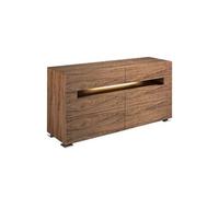 Commode en noyer et éclairage intérieur 7076C, 140 x 43 x 71 cm. -