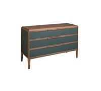 Commode en pvc vert foncé et noyer
