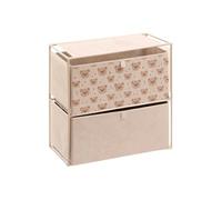 Commode Enfant 2 Tiroirs Orso 60x30x60 cm Beige