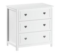 Commode Enfant 3 Tiroirs "Amori" 90cm Blanc