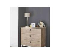 Commode enfant 3 tiroirs en bois imitation chêne blond - CO5043-1