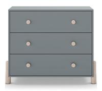Commode Enfant 3 tiroirs en Bois Vert Kaki 90 cm - Bastien
