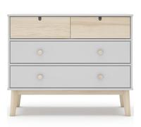 Commode Enfant 4 tiroirs en Bois Blanc 100 cm - Lucy
