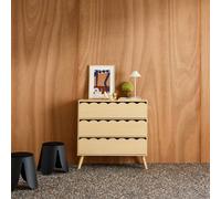 Commode enfant décor bois naturel 3 tiroirs. pieds bois de pin - 80 x 30 x 79 cm - Azur