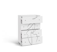 Commode enfant emily fashion - blanc, thème mode