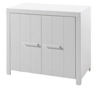 Commode Enfant en Bois 2 Portes "Erik" 100cm Blanc