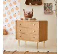 Commode enfant en bois de chêne 3 tiroirs côme naturel TU