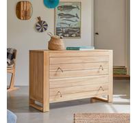 Commode enfant en bois de teck 2 tiroirs minimalys naturel TU