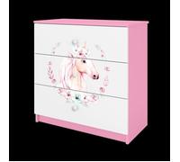 Commode enfant Kocot Kids babydreams cheval rose - 3 tiroirs spacieux