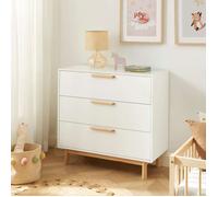 Commode enfant ROME blanc 3 tiroirs 90cm