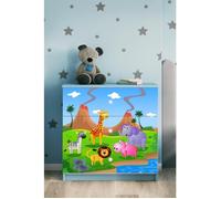 Commode enfant Safari bleue avec tiroirs - Babydreams pour une chambre moderne