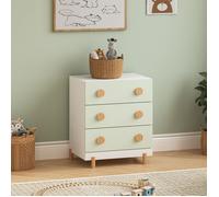 Commode enfant Vaarentaa 55 x 41 x 66 cm blanc vert menthe