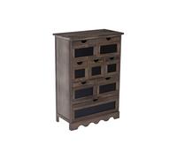 Commode Ermelo, Armoire À Tiroirs Avec Tableau, Style Shabby, Vintage 87x60x30cm Marron Multicolore