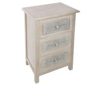 Commode ethnique Hina - L. 48 x H. 80 cm - Gris