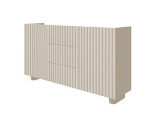 Commode Fiorra - Élégance et Fonctionnalité pour Un Intérieur Moderne Vous Souhaitez allier modernité et élégance ? La Commode Fiorra, avec Ses façades rainurées arrondies et Son Coloris Cachemire, s