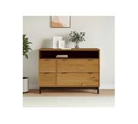 vidaXL Commode FLAM 110x40x80 cm bois de pin massif Marron