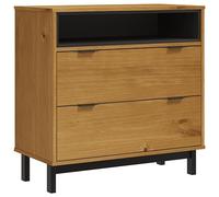 vidaXL Commode FLAM 80x40x80 cm bois de pin massif Marron