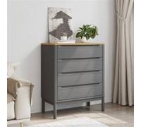 Commode FLORO gris bois de pin massif Gris G