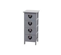 Commode Forli 4 tiroirs avec cours 70x29x25cm vintage gris-bleu