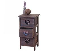 Commode Forli, commode à 3 tiroirs, armoire, style shabby, vintage 55x29x25cm marron