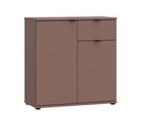 Commode - GANYMEDE - 2 portes - 1 tiroir - Terracotta - 80,1 x 34,1 x 82,3 cm