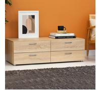 Commode Gignod Dmora en Bois Noble Marron Chêne 51 9x110 7x35h cm