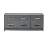 Commode 6 Tiroirs Design "Azio" 122cm Gris