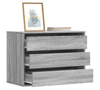 Commode Gris Sonoma 80x41x58 cm Matériau dérivé du bois