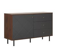 Commode Grise Et Bois Foncé Palmer Multicolore