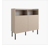 Commode haute DUO Commode de 100 cm de large Sideboard Armoire de salon Cachemire / Acacia