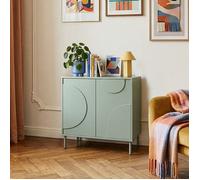 Commode Holea avec 2 portes 75 x 70 x 34 cm vert sauge