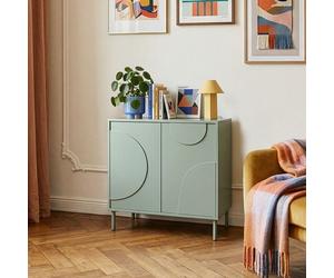 Commode Holea avec 2 portes 75 x 70 x 34 cm vert sauge