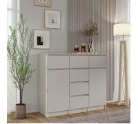 Commode - HOMLANDO - MAJA 2D6S 120 cm - 6 tiroirs - 2 placards - Cachemire ouverture sans poignées