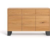 Commode Horizon en bois massif 140 cm, chêne, scandinave