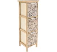 Commode Hutton Bibliothèque à 3 niveaux Beige et marron 77 cm Bois Moderne
