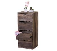 Commode HWC-C62, 4 tiroirs, 70x32x26cm brun shabby