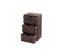 Commode Hwc-C62, Commode En Bois, Aspect Miteux Vintage 3 Tiroirs 53x32x26cm Marron Multicolore