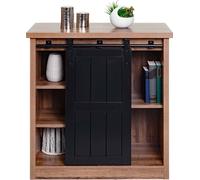 Commode MENDLER HWC-K75 aspect bois métal industriel 84x80x40cm brun Bois G