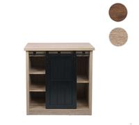 Commode HWC-K75Optic bois industriel métal 84x80x40cm naturel