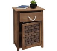 Commode MENDLER HWC-K83 55x39,5x28,5cm brun foncé poly rotin brun foncé Brun G