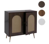 Mendler Commode HWC-P51 Mélamine 79x80x40cm Aspect Noyer