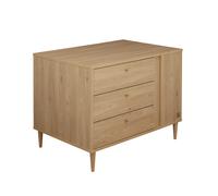 Commode-îlot bébé avec rangements 3 faces - ilot bebe marron TU