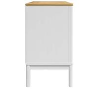 Commode intérieur - Blanc - Buffet Armoire base - FLORO blanc 114x43x74 cm - bois massif de pin LL859
