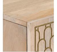 Commode intérieur - Brun - Buffet Armoire base - 60x33x100 cm - bois de manguier massif LL844
